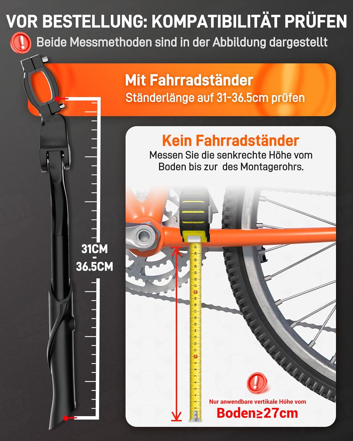 Detalle 2 de HENMI Fahrradständer 24-29 Zoll Höhenverstellbar