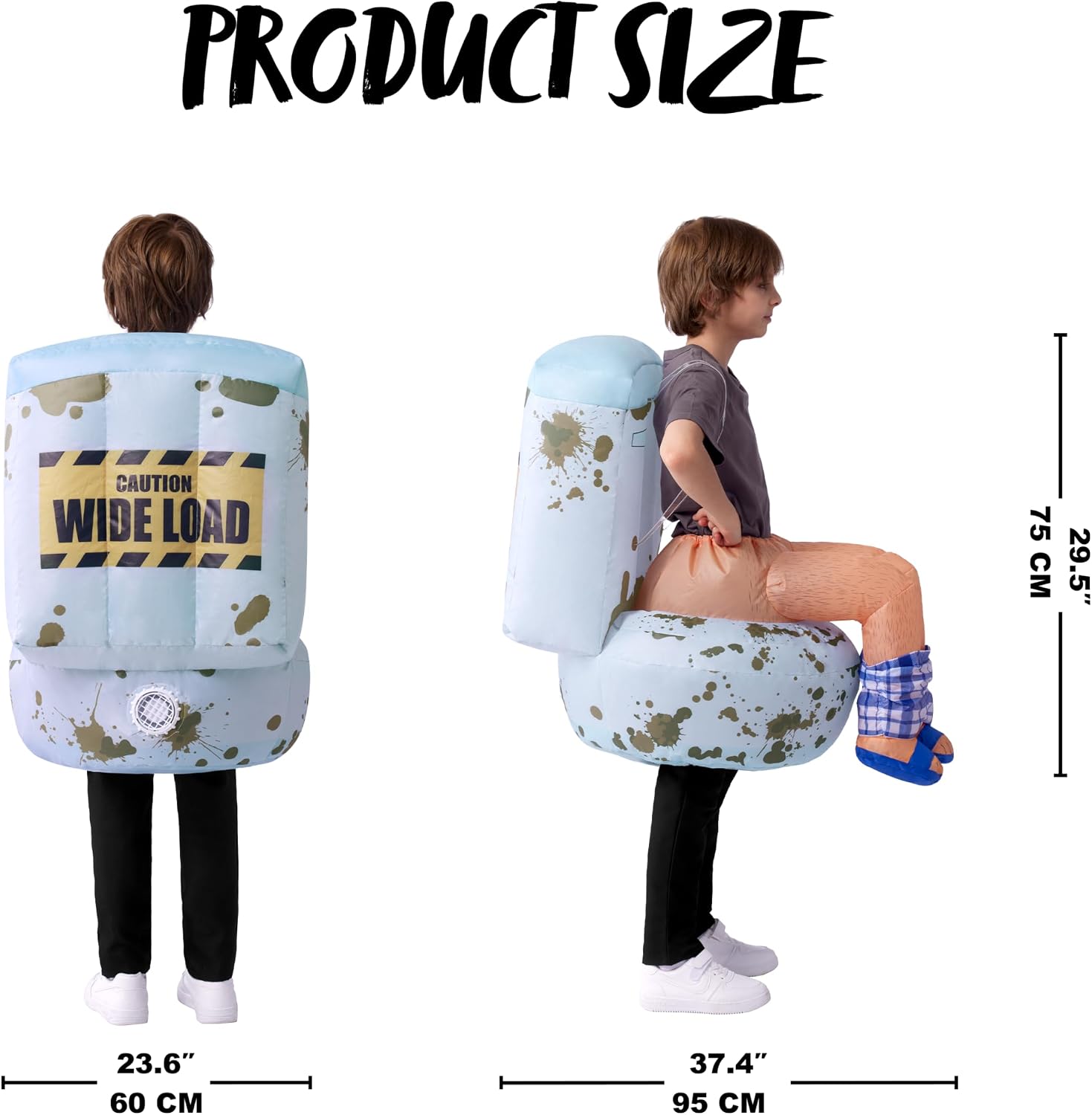 Detalle 1 de Spooktacular Creations Kids’ Sitting-on-a-Toilet Inflatable Costume