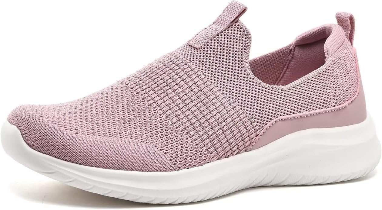 Detalle de TIOSEBON Damen Walking Tennisschuhe Strick – Leichtes, atmungsaktives Slip-On Sneaker