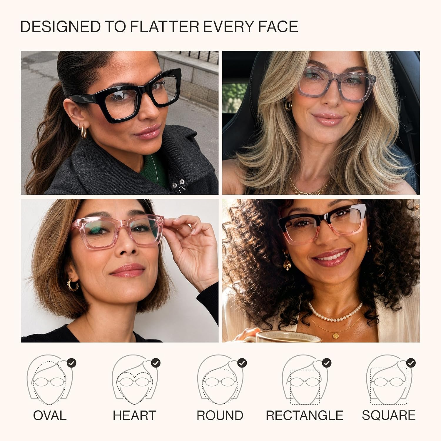 Thumbnail 4 de CCVOO DK01 1.25 Reading Glasses for Women, Blue Light Readers, B2 Color Flash