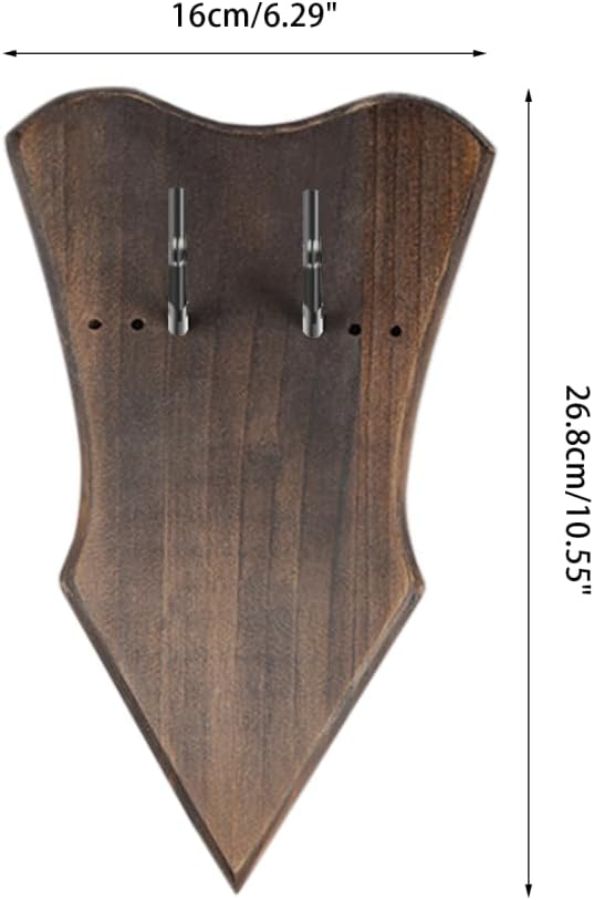 Thumbnail 1 de MiOYOOW Sword Wall Mount Display — Solid Wood Wall-Mounted Sword Stand with Adjustable Hooks