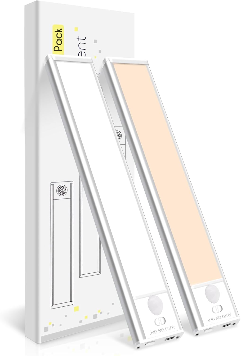 Detalle de Bitrue BM250901A 2-Pack Rechargeable Under-Cabinet Lights with Motion Sensor