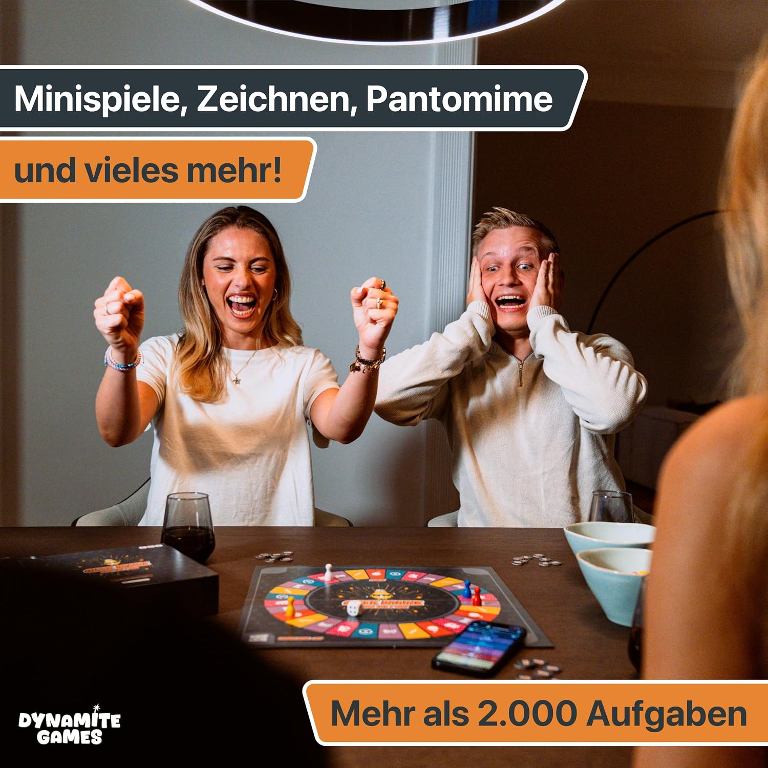 Detalle 2 de Denkprofi – Das Brettspiel mit App: Interaktives Quiz- und Wissensspiel für 3–6 Personen