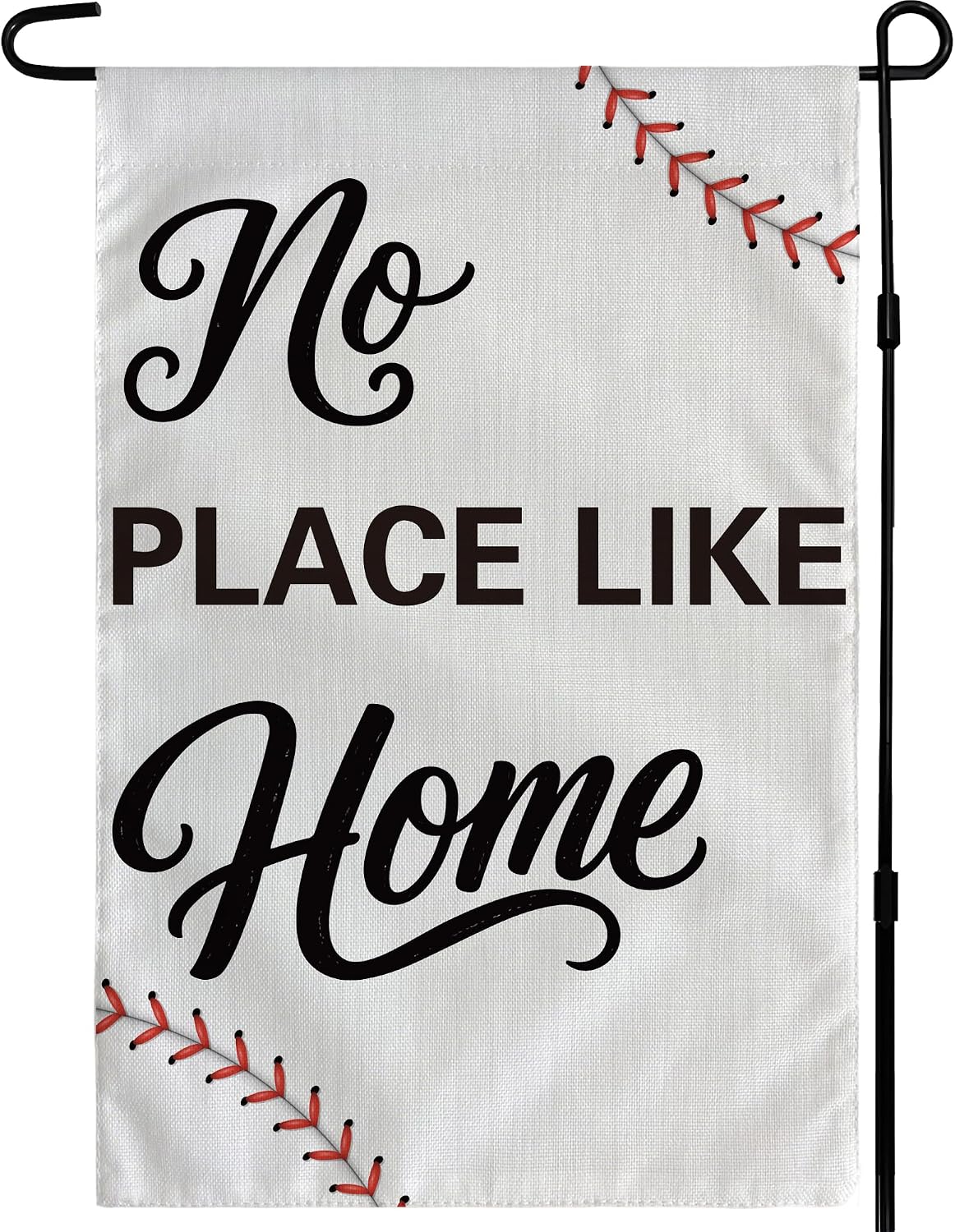 Detalle de OHOME Baseball Garden Flag, 12 x 18-Inch Double-Sided Polyester
