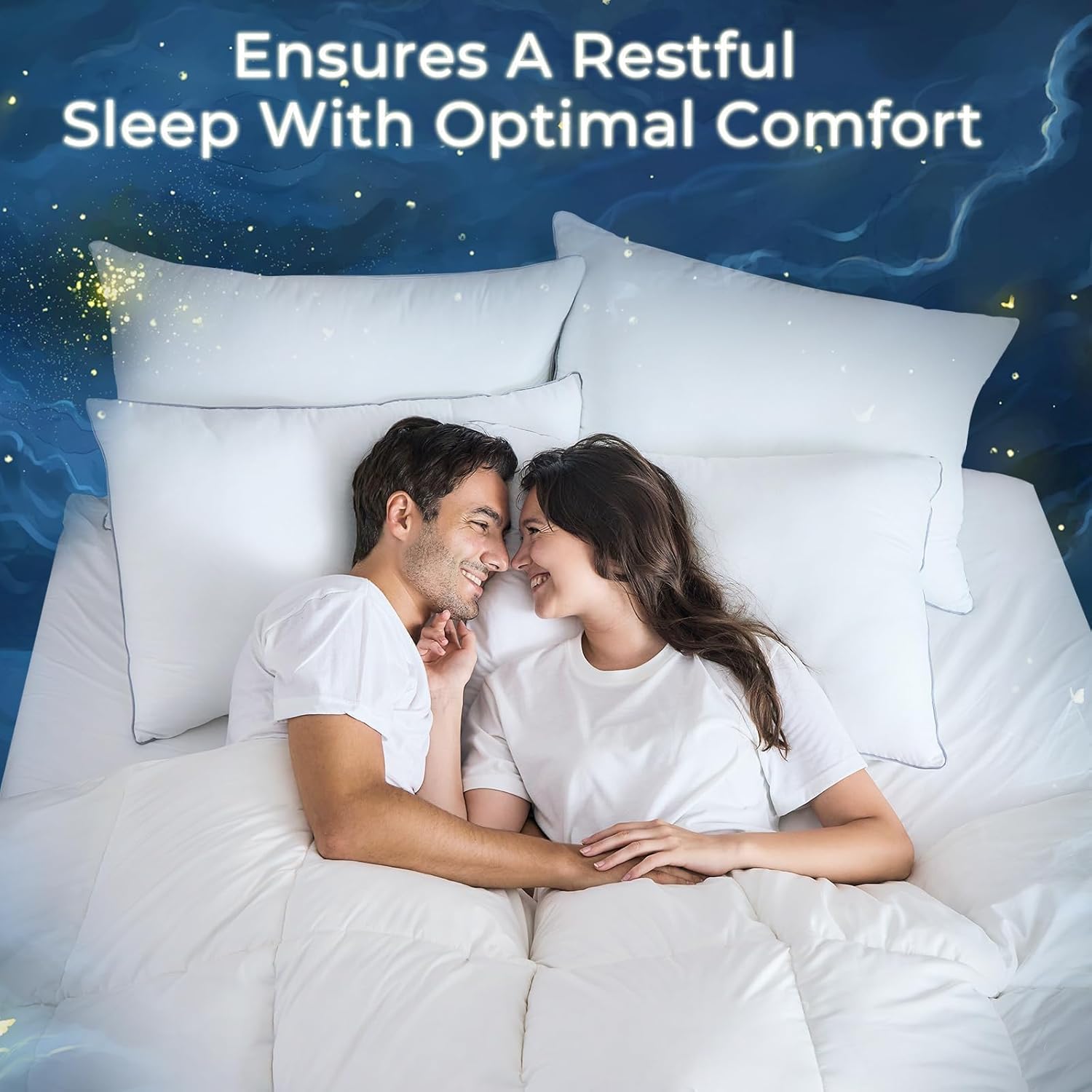 Thumbnail 6 de Sasttie Firm King Size Pillows Set of 4: Hotel-Quality, Down Alternative Support for Side, Back & Stomach Sleepers