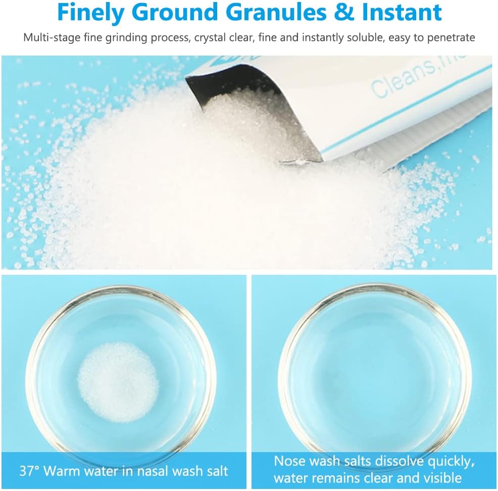 Detalle de URAQT Wash Salt sale per lavaggio nasale 120 pezzi