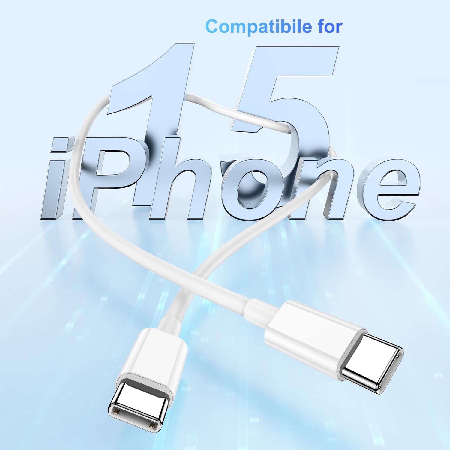 Thumbnail 1 de USB‑C auf USB‑C Kabel (2er‑Pack) 2 m, 60 W – für schnelles Laden mit PD und Datensync (USB 2.0, 480 Mbit/s)