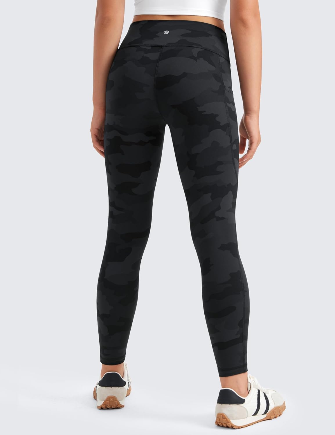Detalle de CRZ YOGA Butterluxe : jambières athlétiques pour fille à taille haute avec poches