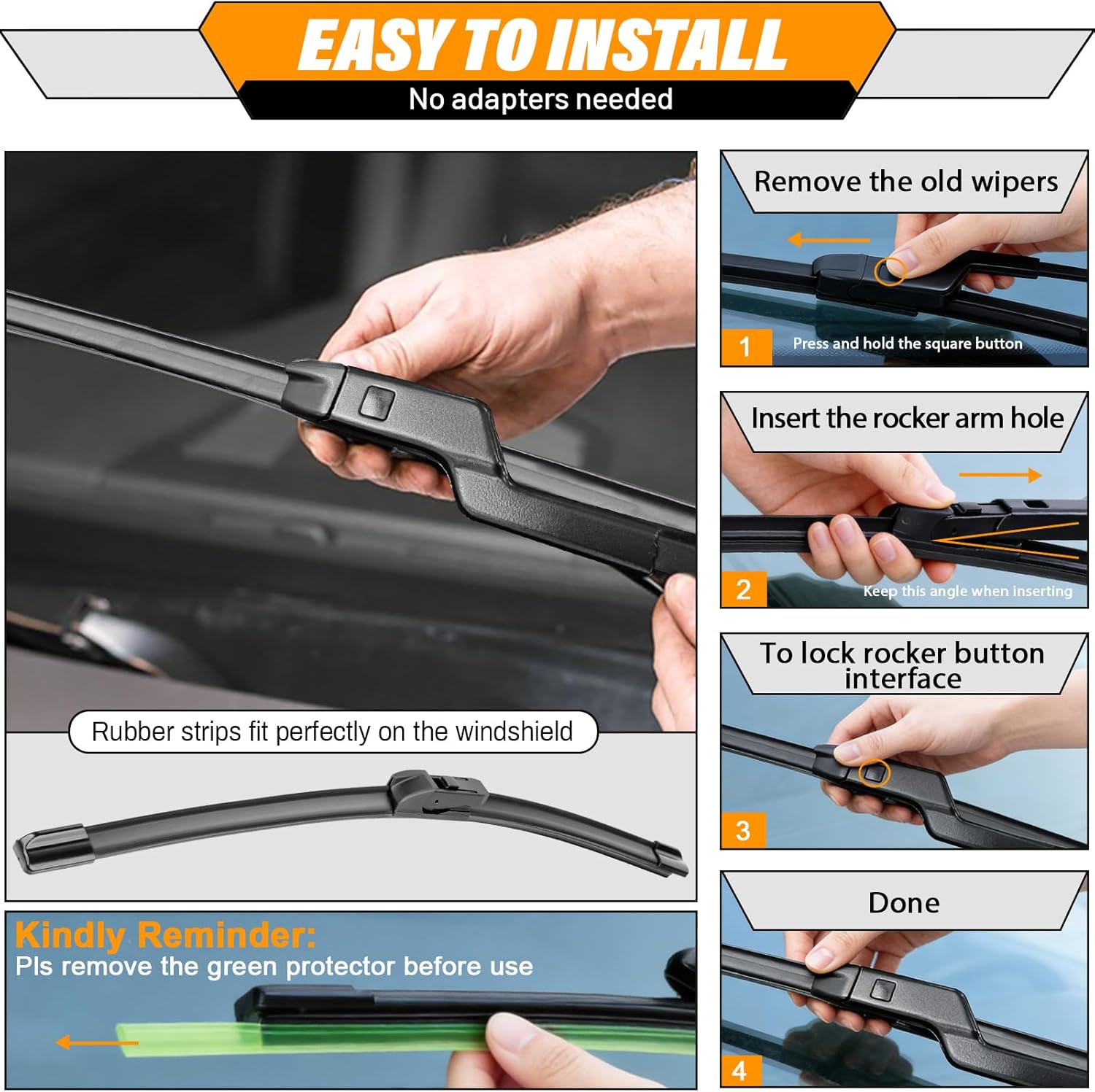 Thumbnail 6 de AUTOBOO 26" + 16" Windshield Wipers Replacement for Chevy Trax 2024–2025 (Pack of 2)