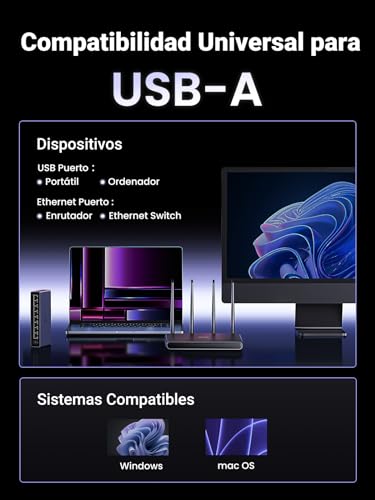 Thumbnail 5 de UGREEN 2.5G Adaptador Ethernet USB 3.0 a RJ45 🌐 Conexión Rápida