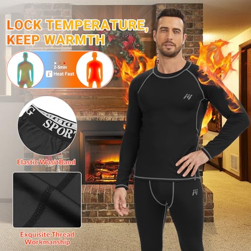 Detalle 2 de MEETYOO sous-vêtements thermiques homme ensemble compression respirant ⚙