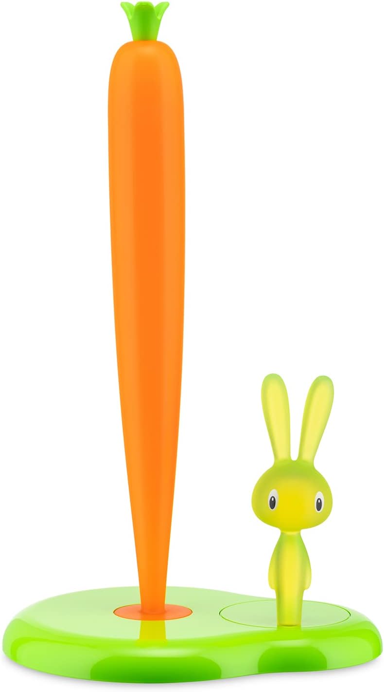 Detalle de Alessi Bunny and Carrot Kitchen Roll Holder Tall, Green