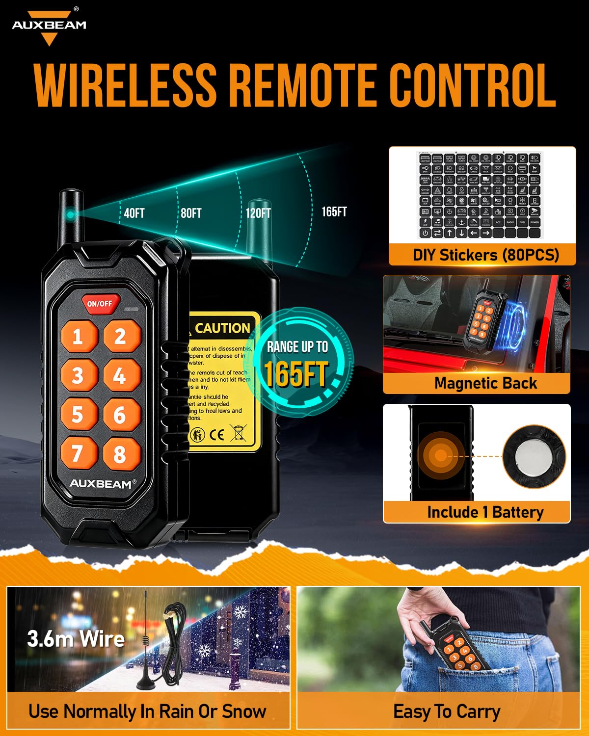 Thumbnail 3 de Auxbeam 8-Gang Switch Panel RC800