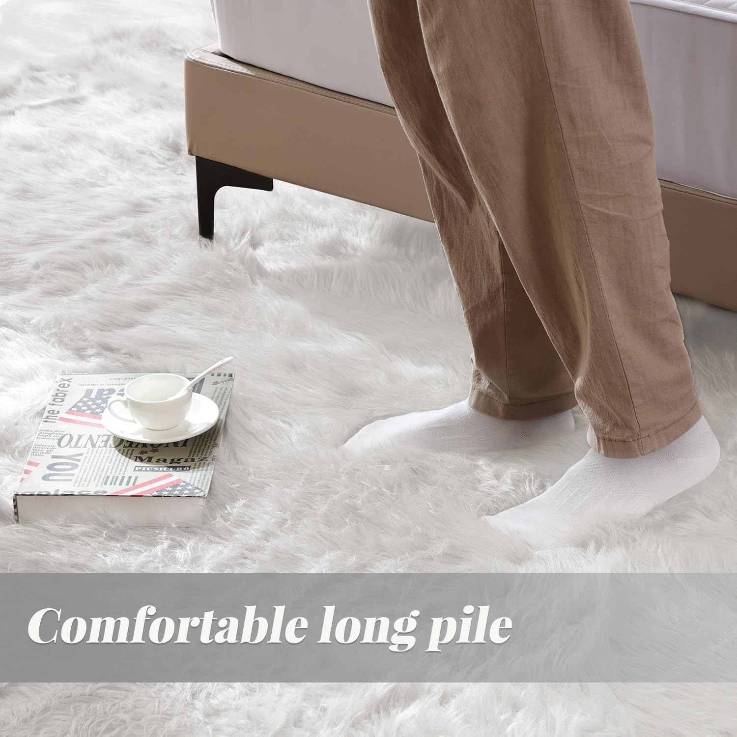 Detalle 2 de ORINOVA Tapis Rond 150 cm Blanc
