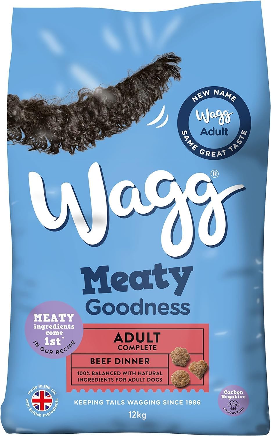 Thumbnail 1 de Wagg Meaty Goodness Complete Dry Adult Dog Food Beef Dinner 12kg
