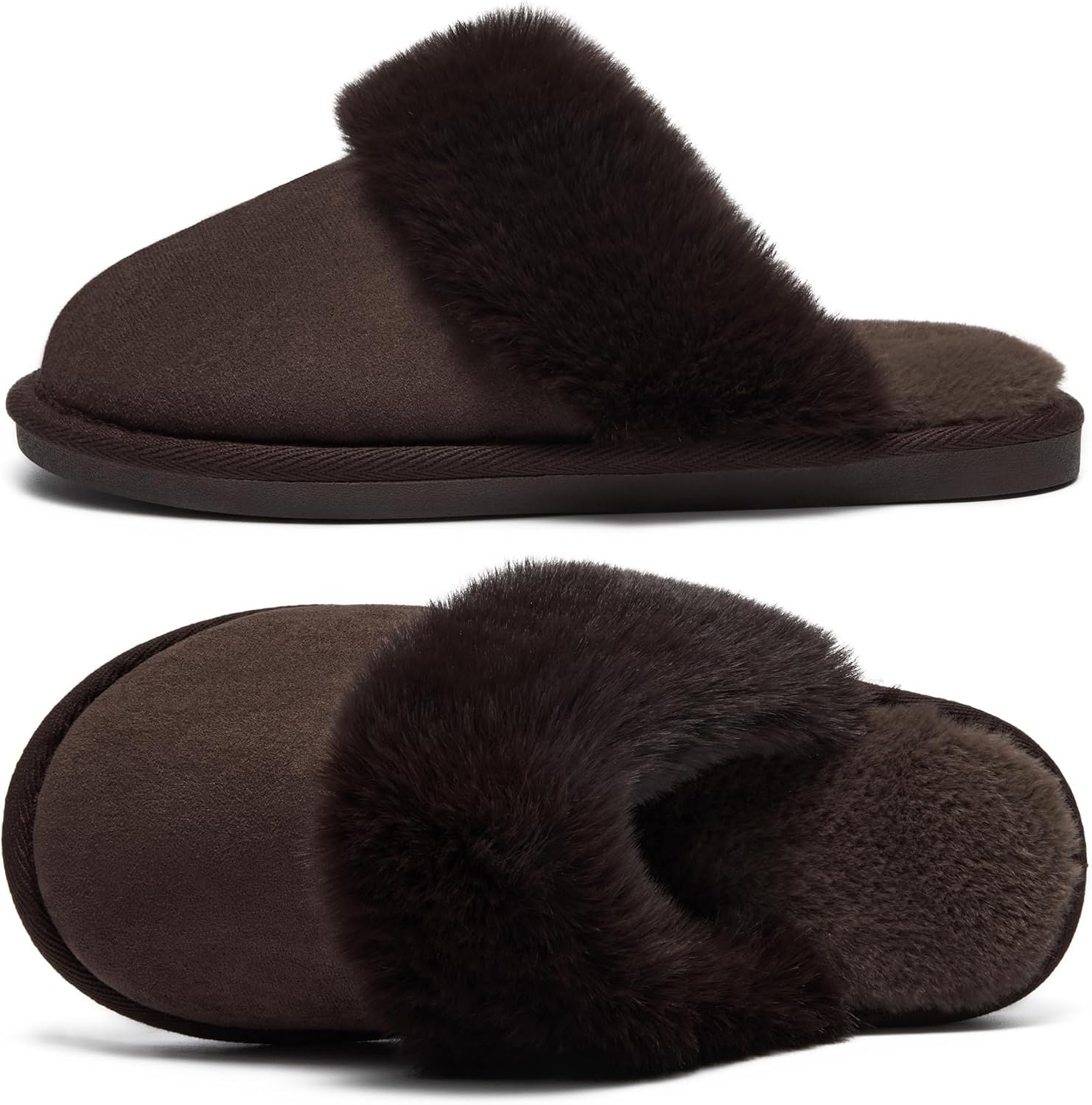 Thumbnail 6 de Donpapa memory foam fluffy slippers with non-slip soles (women & men) for winter indoor/outdoor comfort