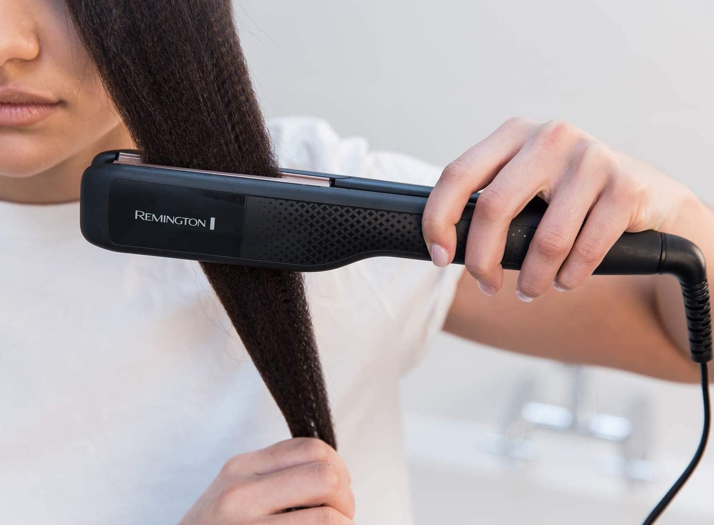 Detalle de Remington Kreppeisen S3580 – Zick-Zack-Wellen & Volumen, 37 mm Stylingplatten