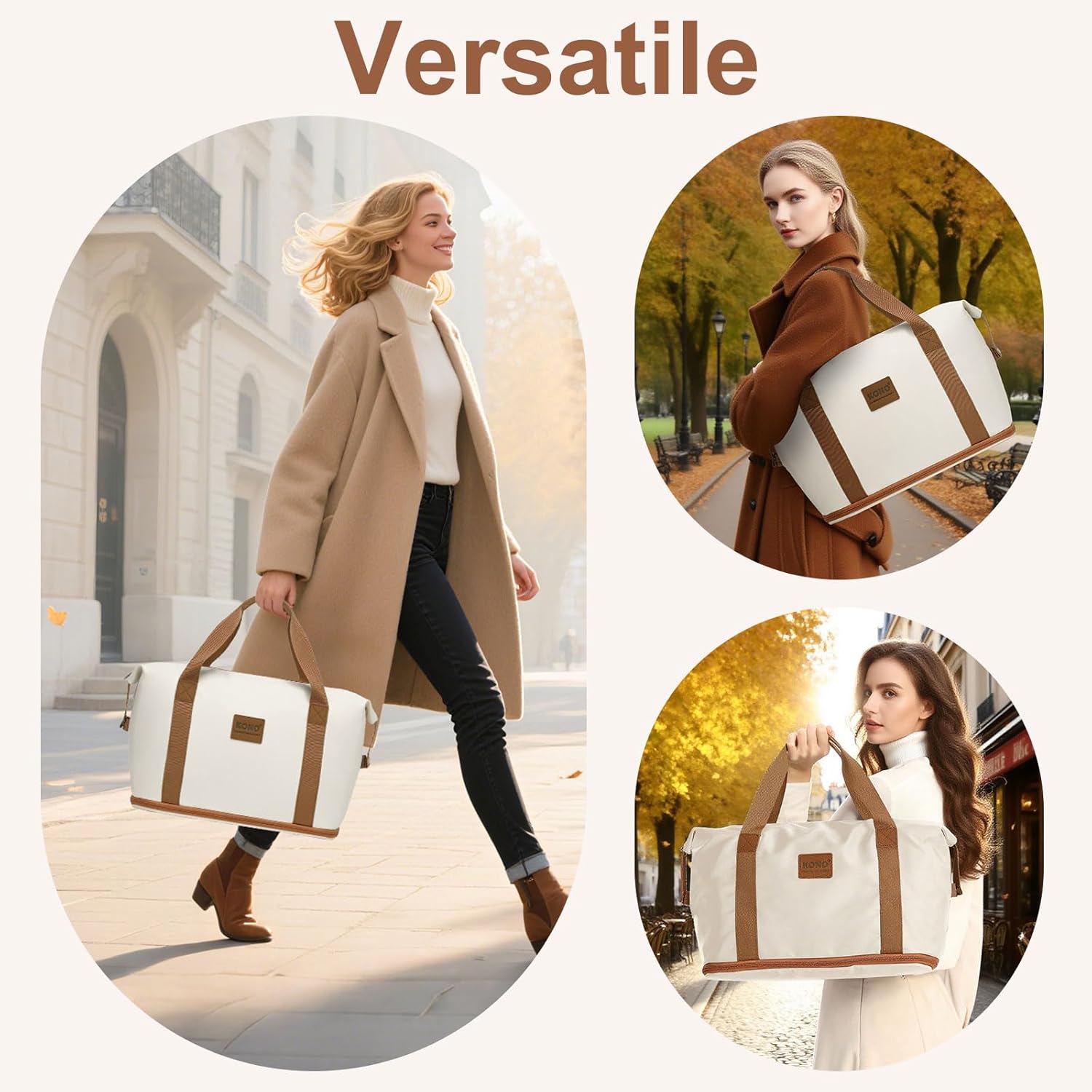 Detalle de Kono for Ryanair Cabin Bags 40x30x20: Foldable, Expandable Underseat Duffel
