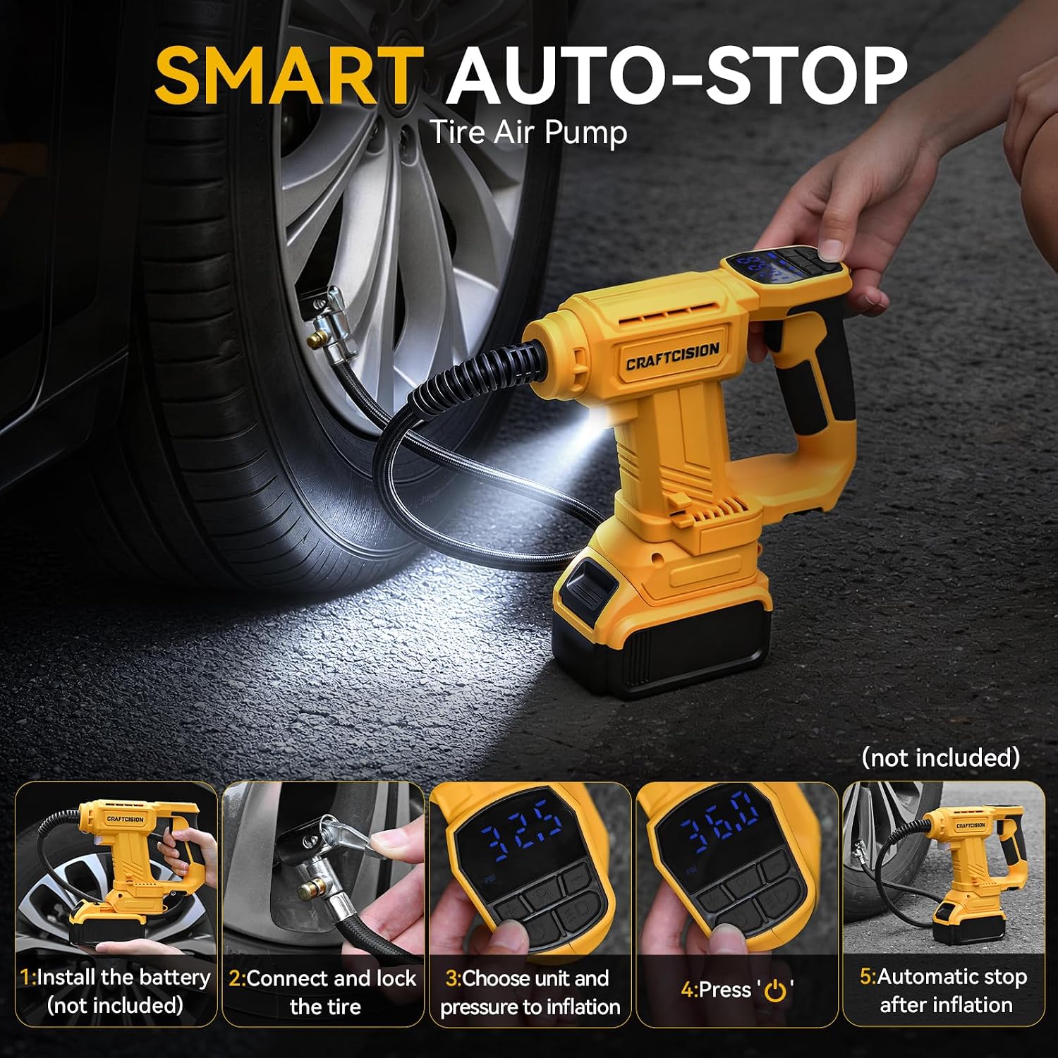 Detalle de CRAFTCISION Tire Inflator 150 PSI