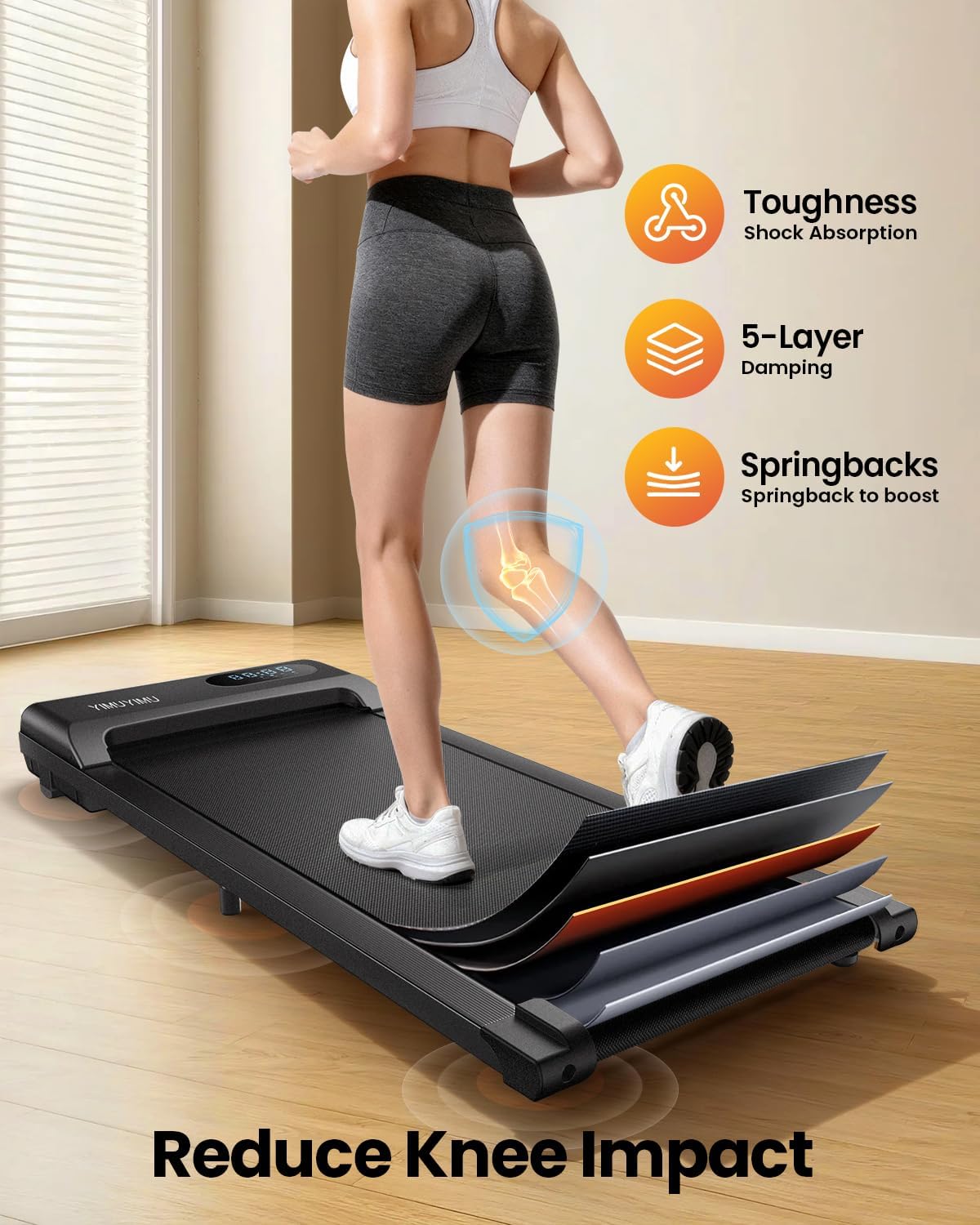 Detalle 2 de YIMUYIMU Walking Pad Treadmill 6km/h