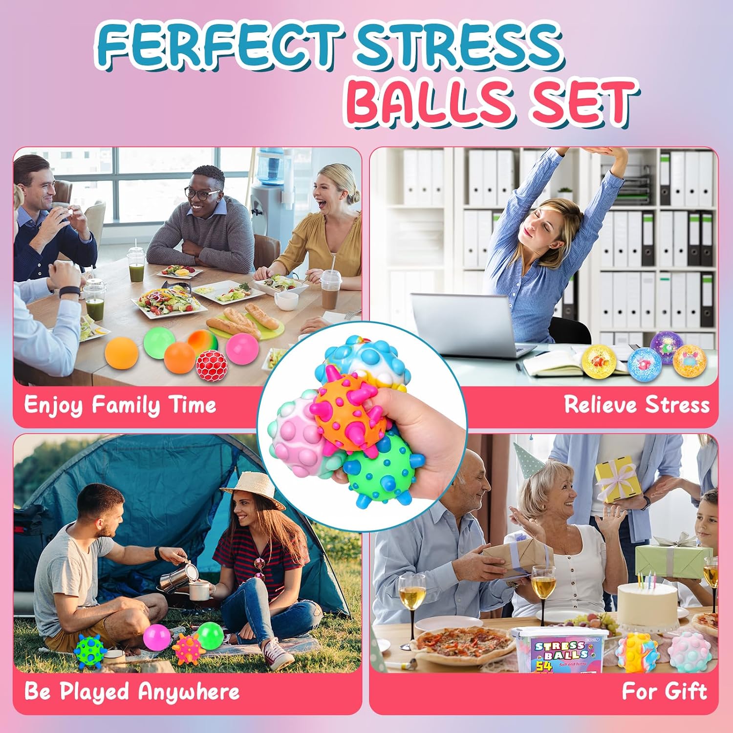 Thumbnail 6 de BESNEL 54P Stress Balls, 54-Piece Assorted Squeeze Toy Set