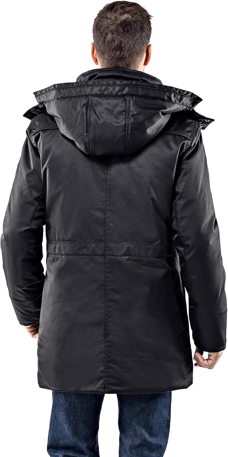 Thumbnail 2 de Vincenzo Boretti giubbotto-cappotto invernale lungo uomo con parka elegante, cappuccio e grandi tasche