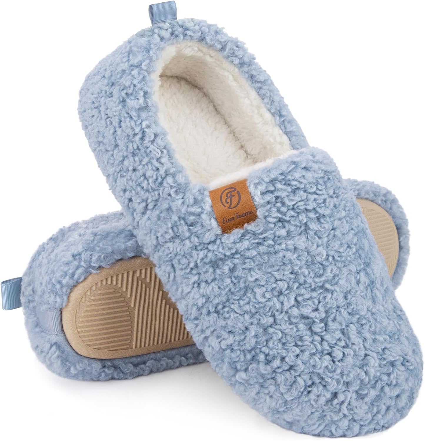 Detalle de EverFoams Women’s Soft Curly Slippers memory foam