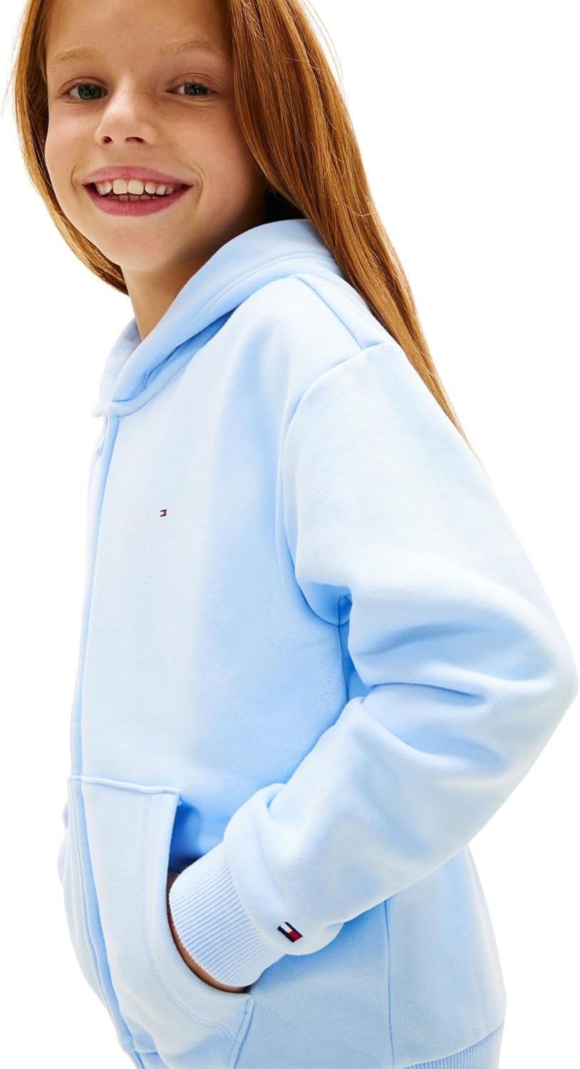 Detalle de Tommy Hilfiger Mini Corp Zip Through Hoodie Ks0ks00726 – Felpa unisex Bambini e Ragazzi