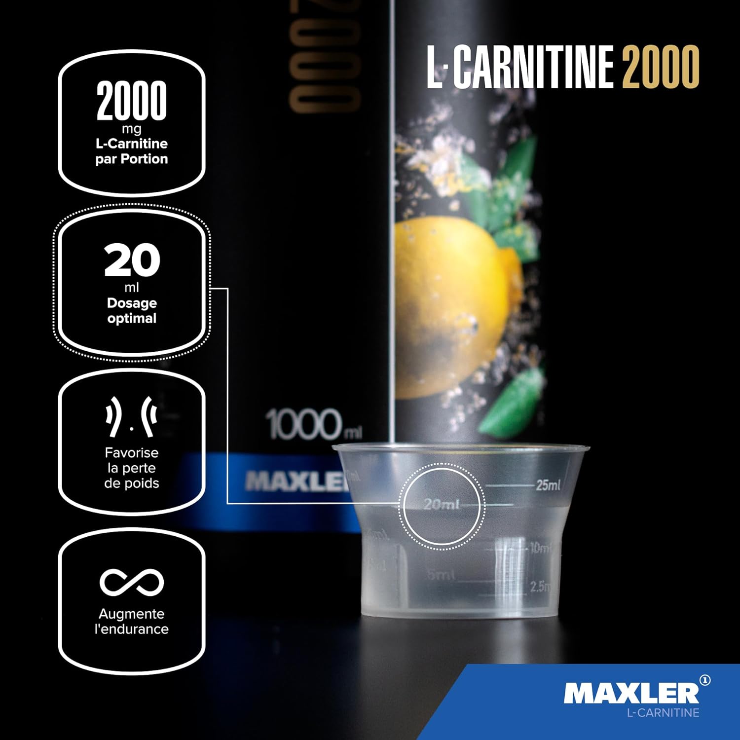 Thumbnail 2 de Maxler L Carnitin Liquid 2000 mg 🍋