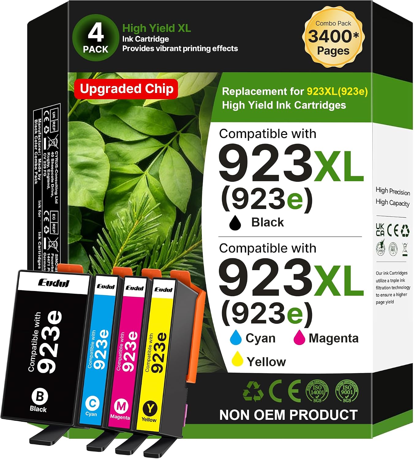 Detalle de 923XL Compatible Ink Cartridges 4-Pack