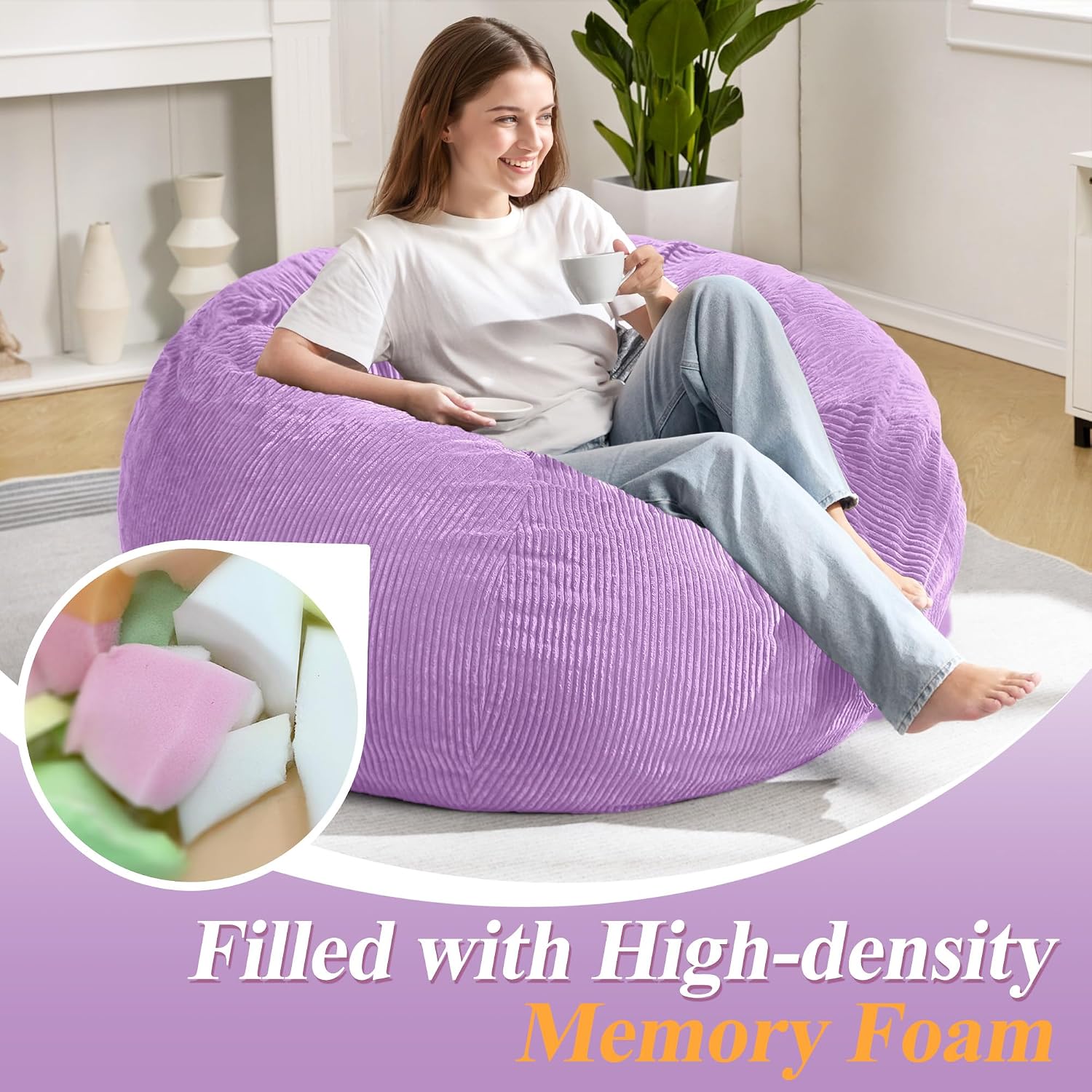 Detalle de Cansunna Bean Bag Chair 3FT