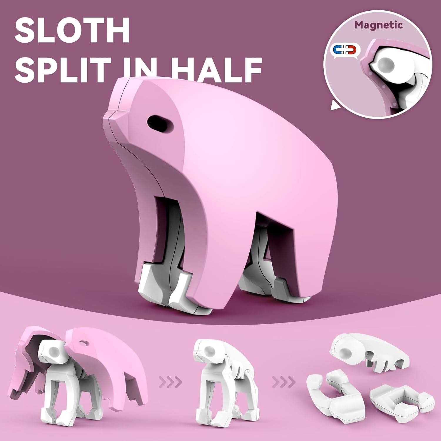 Detalle de Magnetic Animal Building Toys: 4-Species 3D STEM Puzzle for Kids