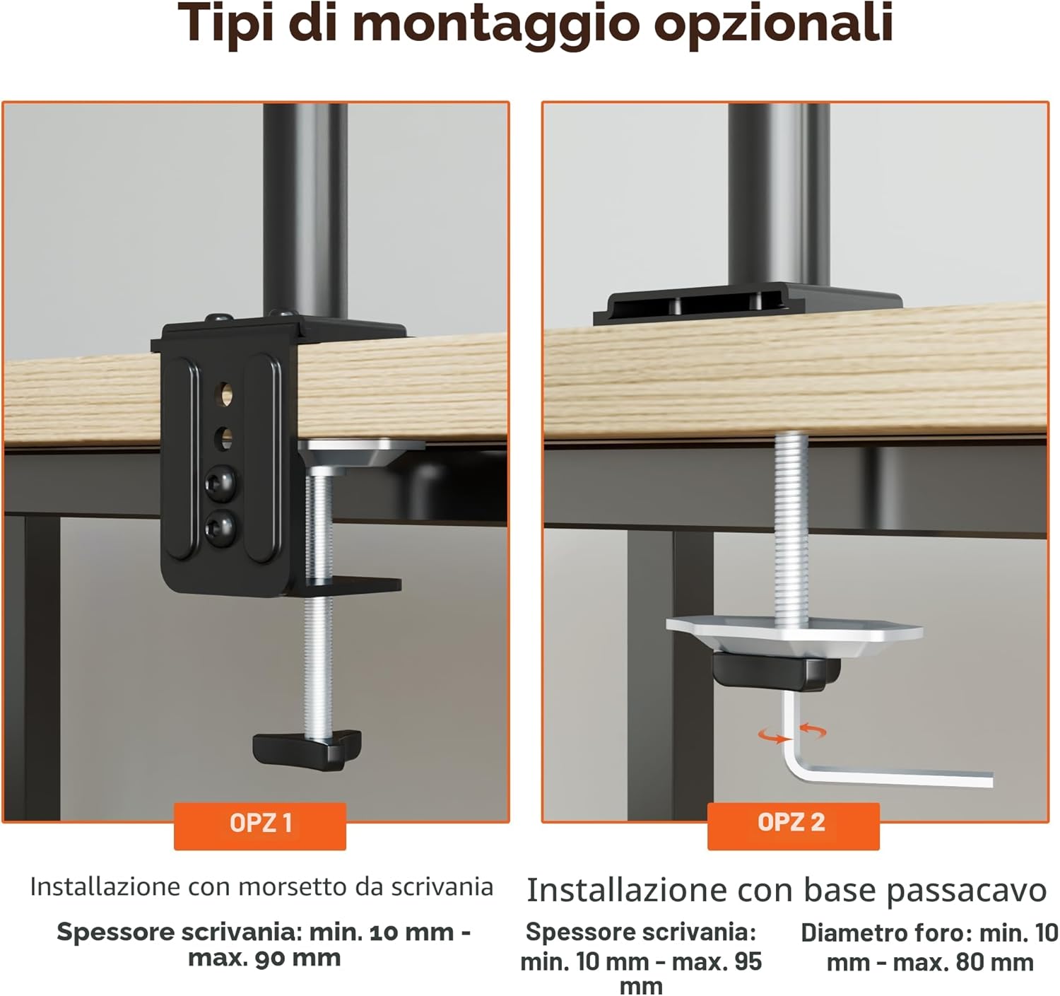 Thumbnail 4 de Supporto monitor REDBAT doppio 75 100 VESA