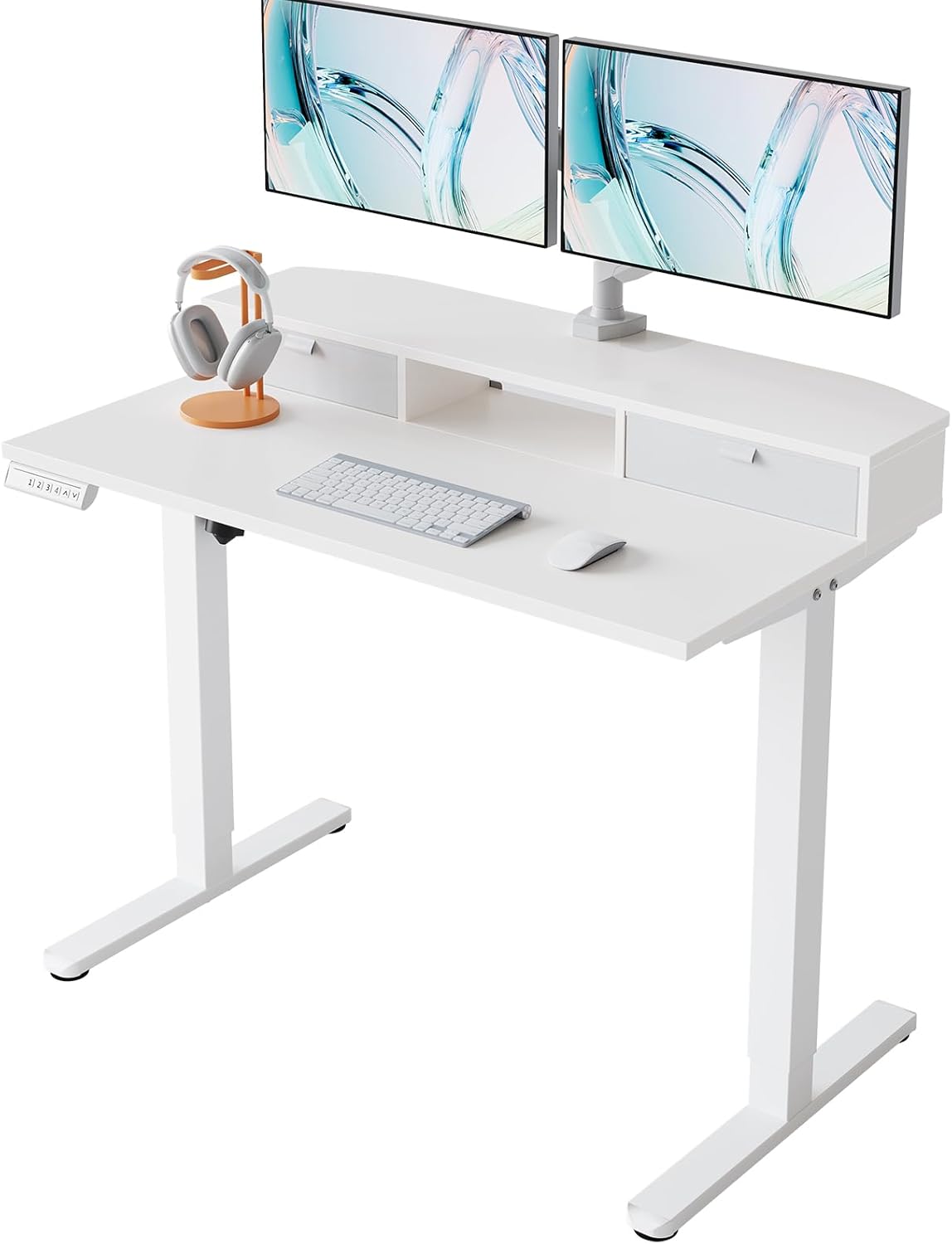 Detalle de HUANUO 100 x 60 cm Electric Standing Desk with Drawers – A practical UK-focused review