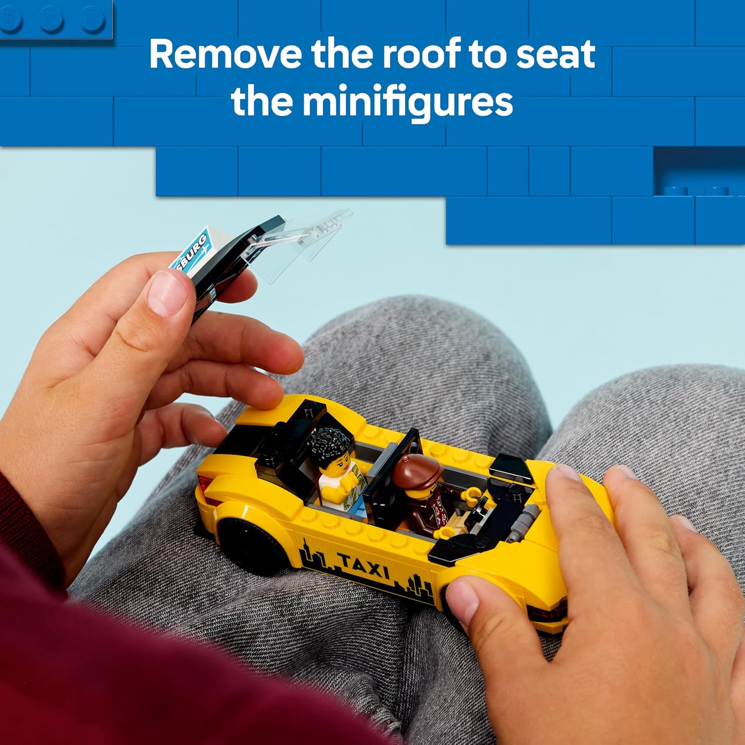 Detalle de LEGO City Yellow Taxi 60487 EV kit