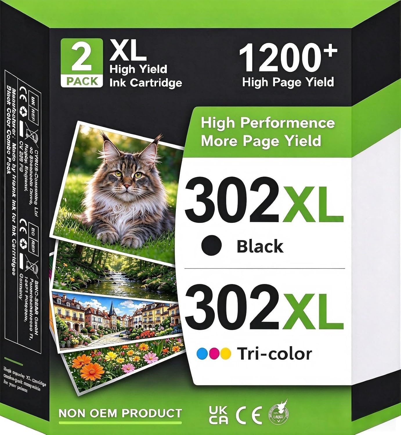 Detalle de Prodoki 302 XL 302XL – Cartouches HP Noir et Couleur, remplacement fiable pour DeskJet/OfficeJet