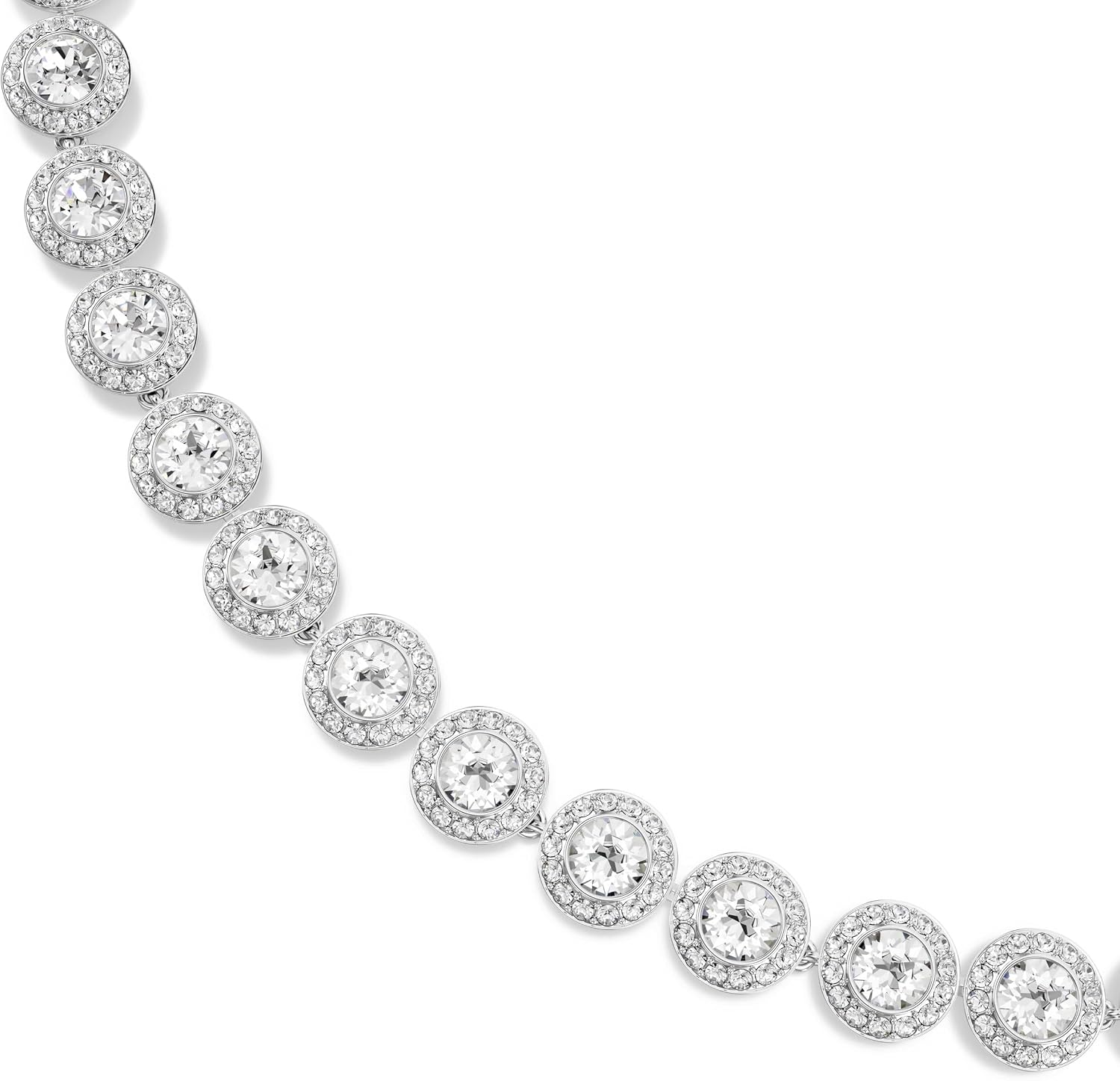 Thumbnail 1 de Swarovski Collier Una Angelic – Circular Moyen en Blanc et Métal Rhodié