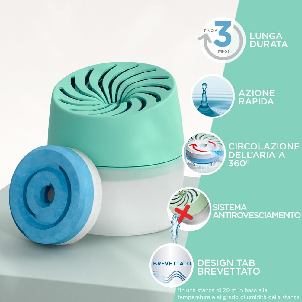 Thumbnail 3 de Ariasana Assorbiumidità Aero 360° Compact Turquoise Colour Collection: deumidificatore portatile 20 m²