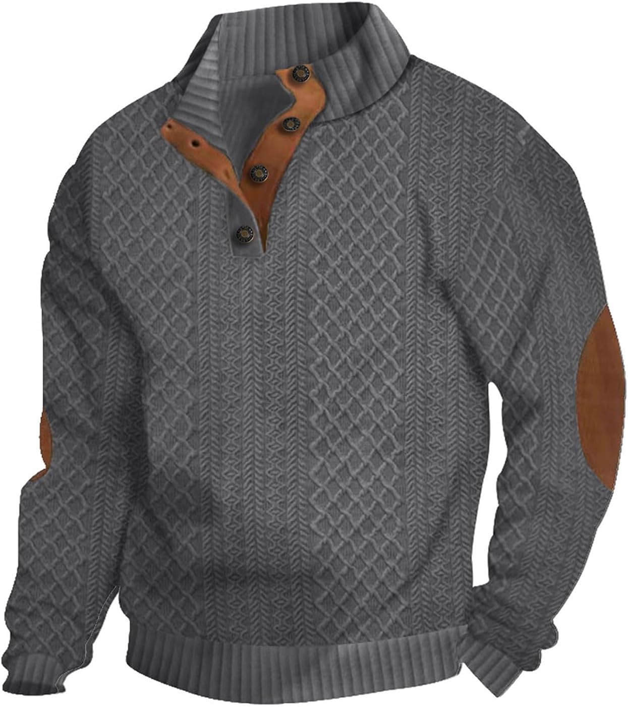 Detalle de QOSOQ Men's Casual Sweatshirt Pullover 1/4 Zip