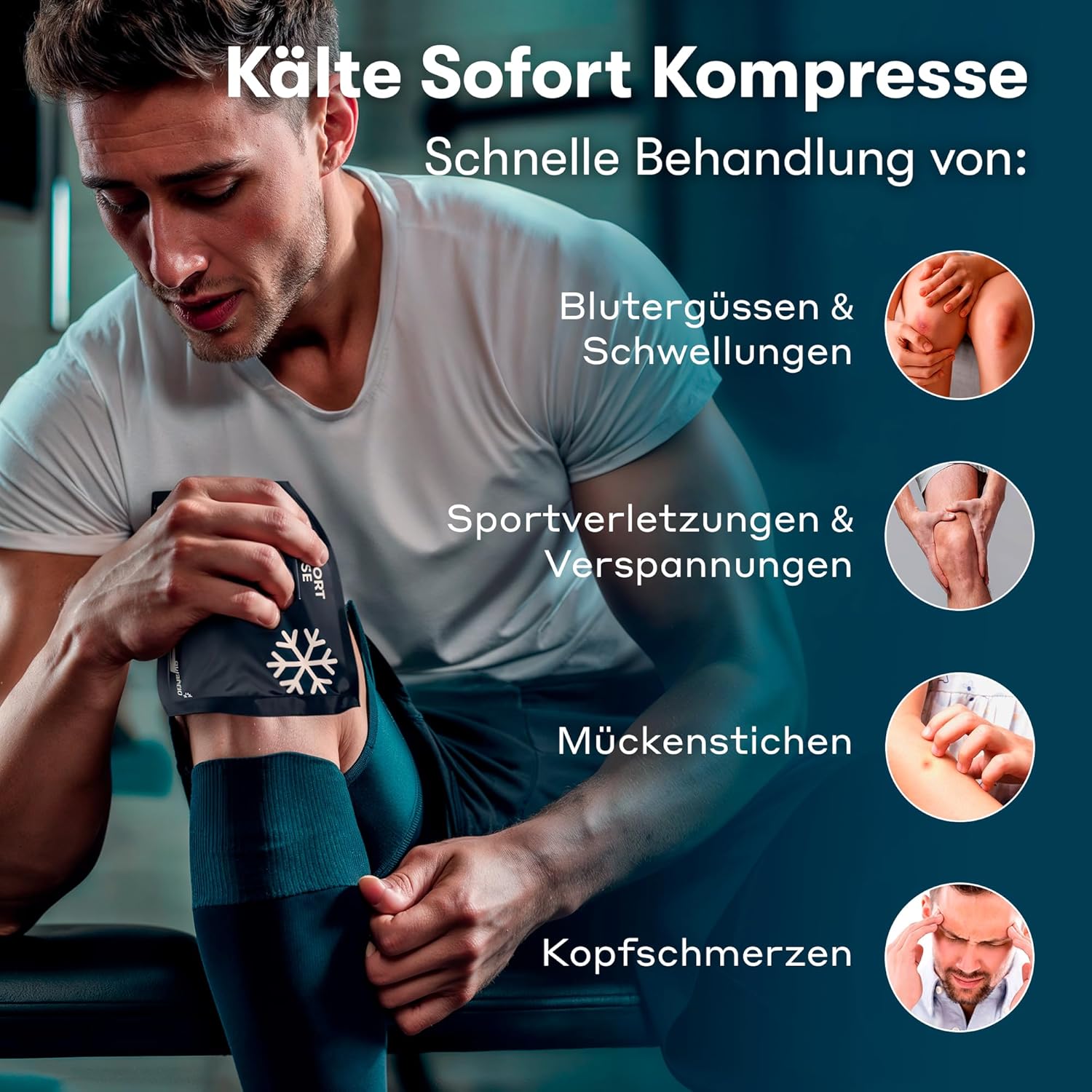 Thumbnail 1 de PURAHELP Einweg Sofort Kühlpads 12×15 cm (10 Stück) – Sofort kühle Linderung bei Verletzungen