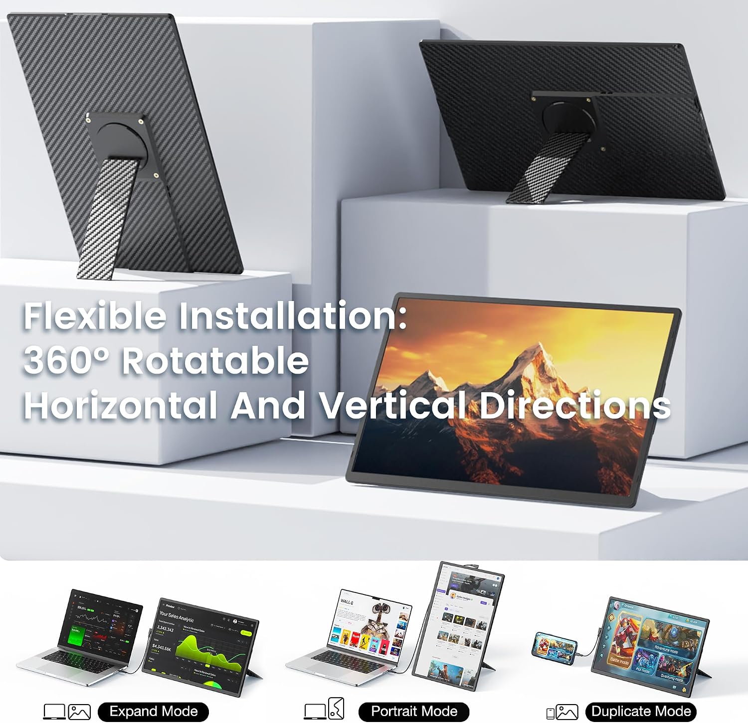 Thumbnail 6 de Bunosdias Kwumsy 16 Zoll Laptop Monitor Erweiterung