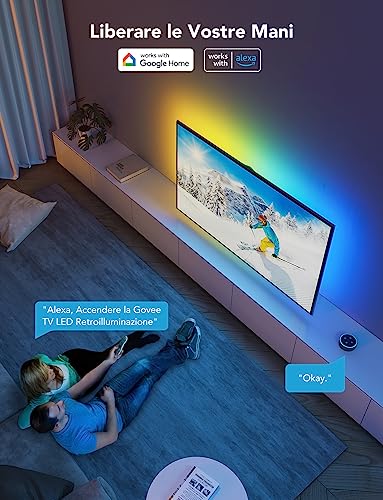 Detalle de Govee TV LED Backlight 3,8m RGBIC per TV 55-65 Pollici