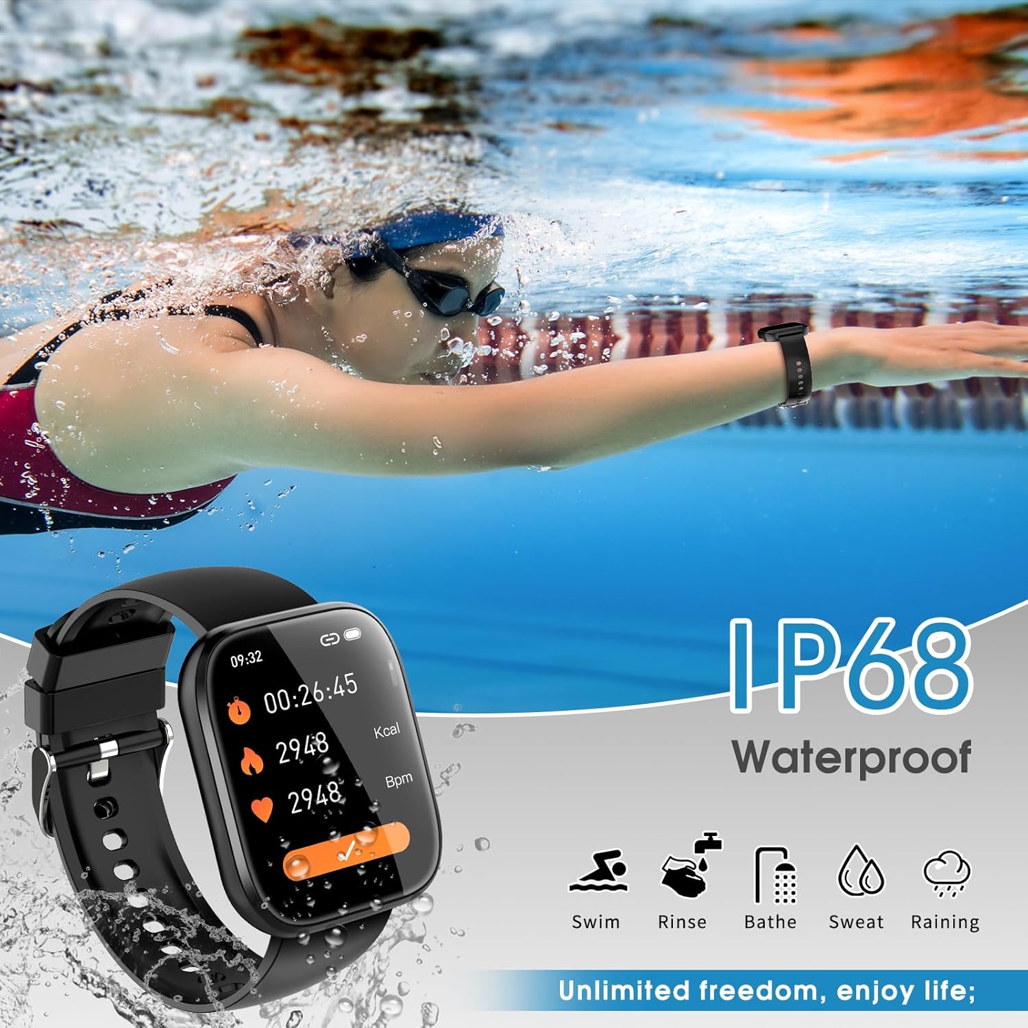 Detalle de Ddidbi Smartwatch Uomo Donna 1,85'': smartwatch con chiamate Bluetooth, 112 modalità sportive e GPS-less