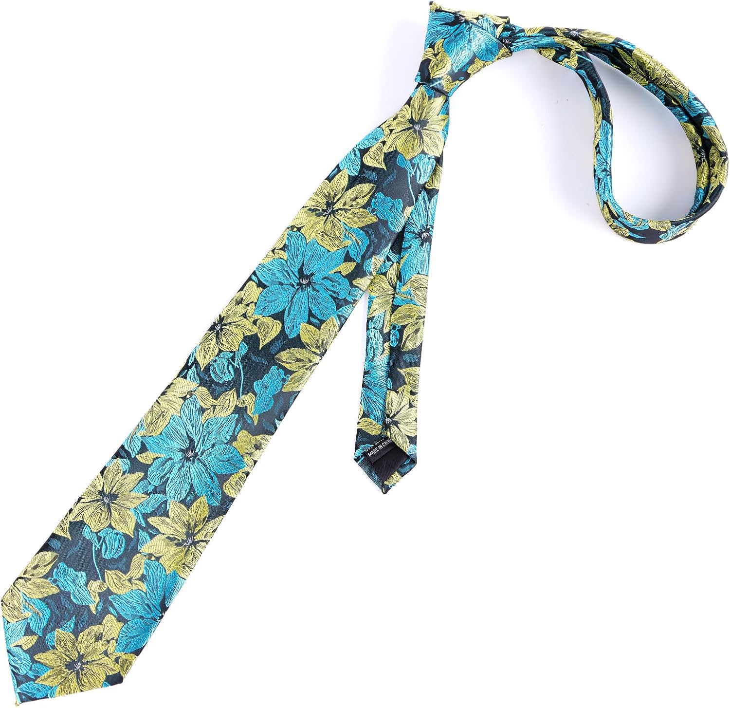 Thumbnail 2 de Alizeal Floral Silk-Feel Tie and Hanky Set for Weddings