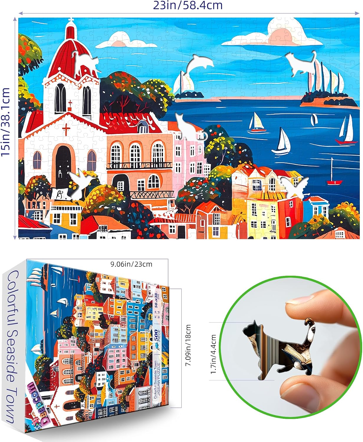 Detalle 2 de Lisbon Cityscape 500-Piece Puzzle