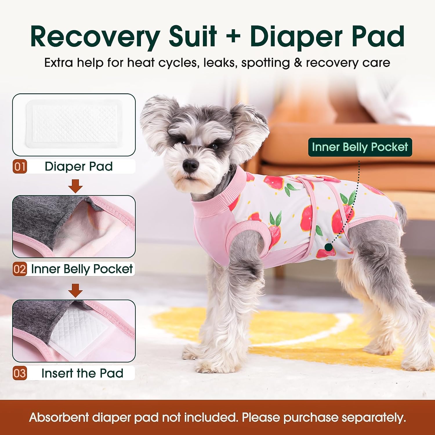 Thumbnail 6 de Kuoser Recovery Suit for Dogs & Cats After Surgery (Cone Alternative) — Dog Abdominal Wounds Recovery Shirt