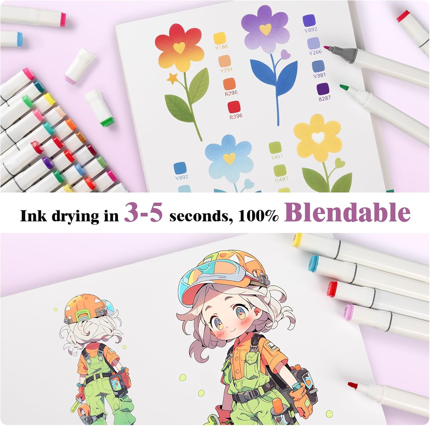 Thumbnail 4 de Umriox Marker Paper Pad A4, 60 Sheets for Markers 📒