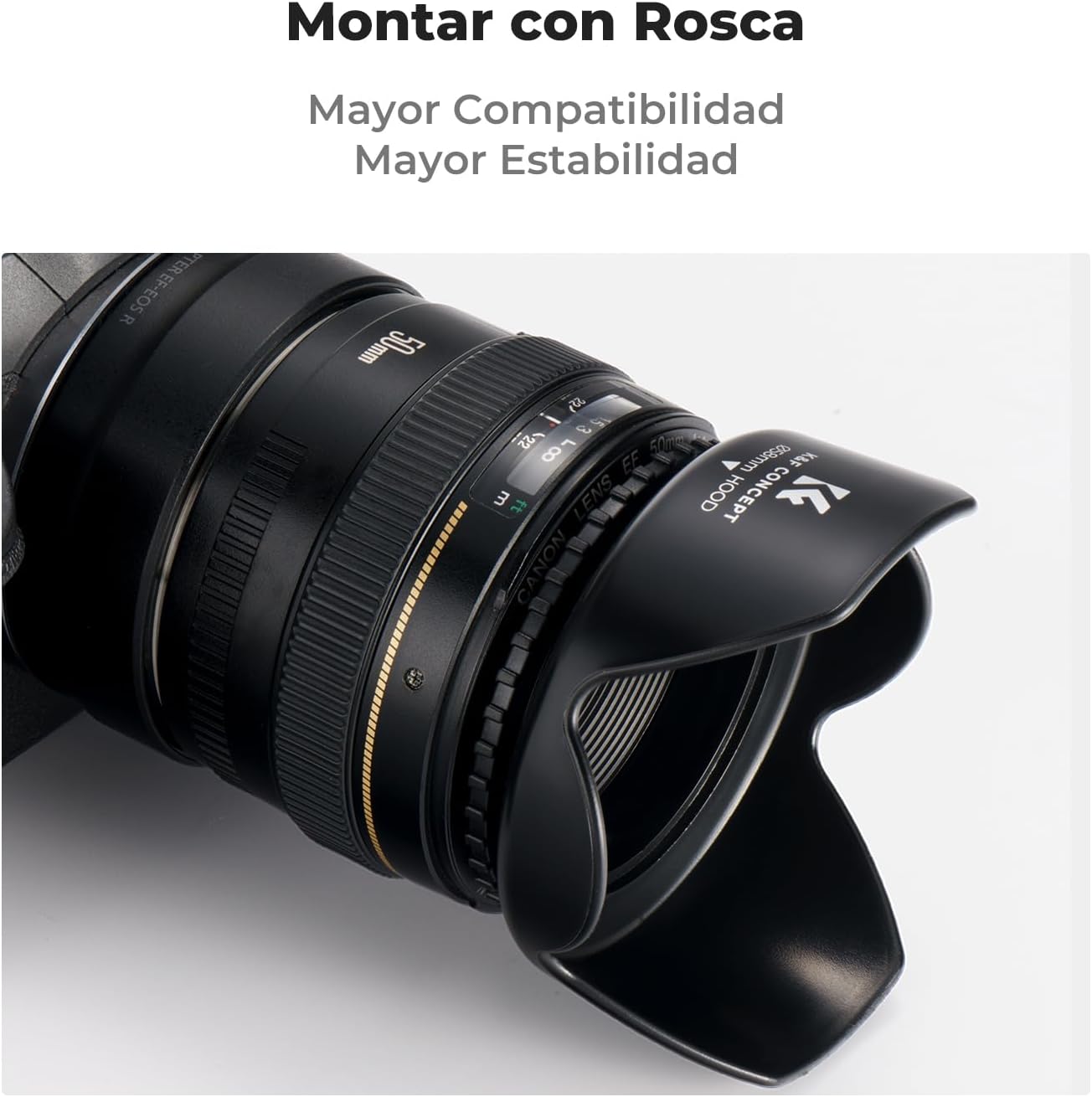 Detalle de K&F Concept Parasol compatible Canon y Nikon 75-300mm