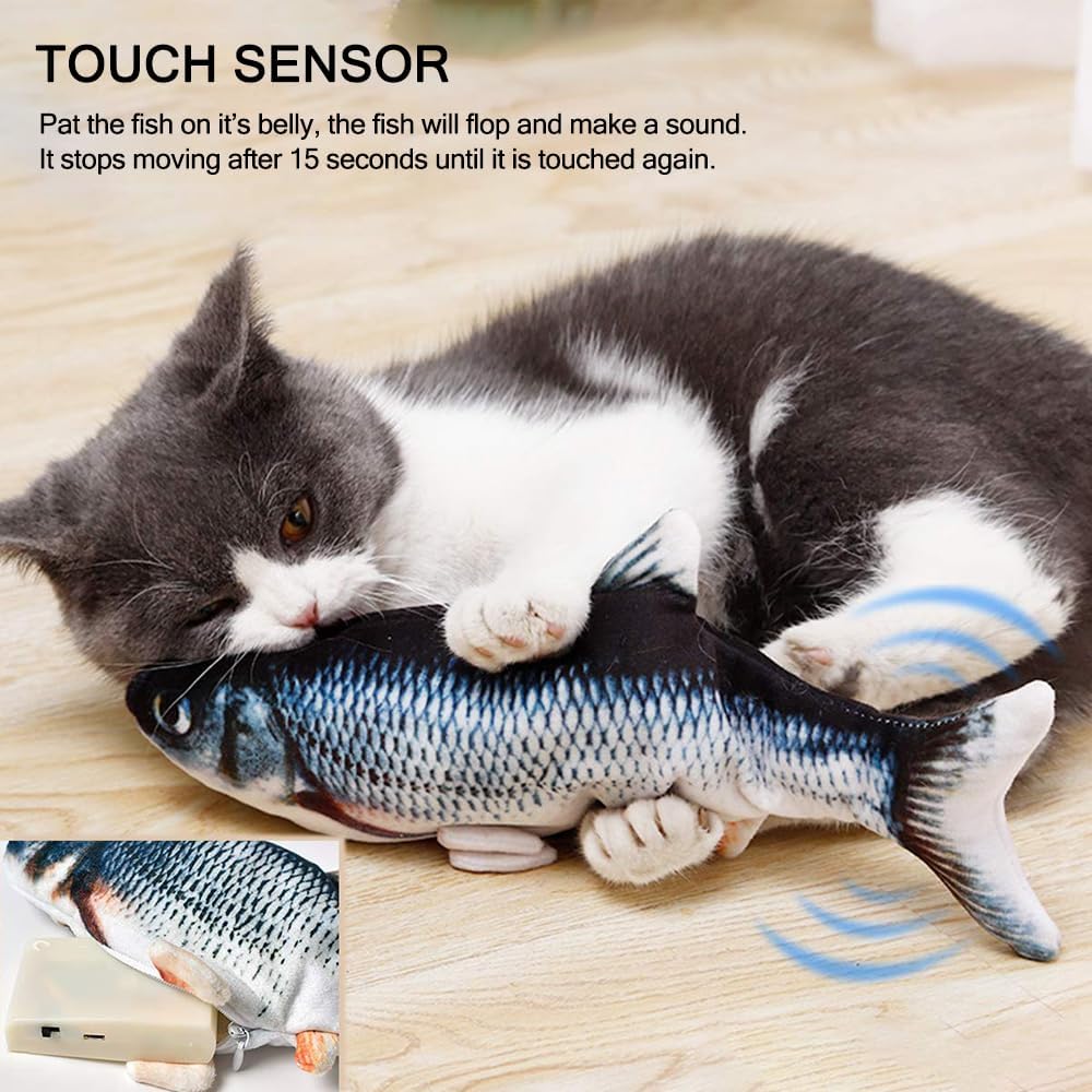Thumbnail 2 de Nepfaivy Floppy Fish Cat Toy 11 inch