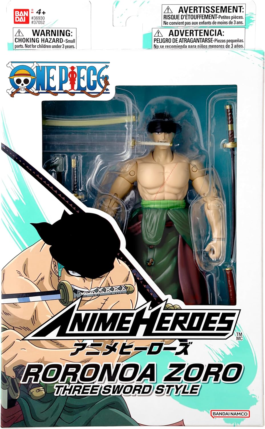 Detalle 1 de アニメヒーローズ ワンピース ロロノア・ゾロ 三刀流アクションフィギュア 20か所以上可動